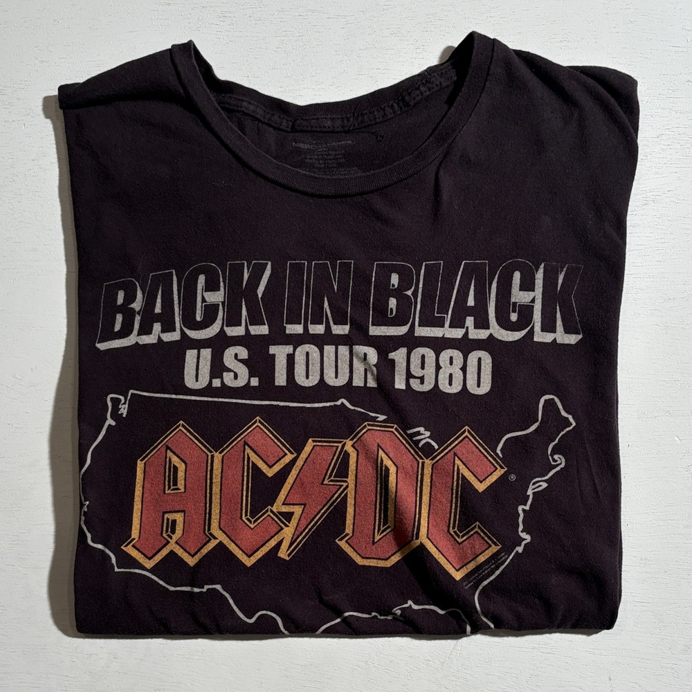 Live Nation AC/DC Black U.S. Tour 1980 Tee